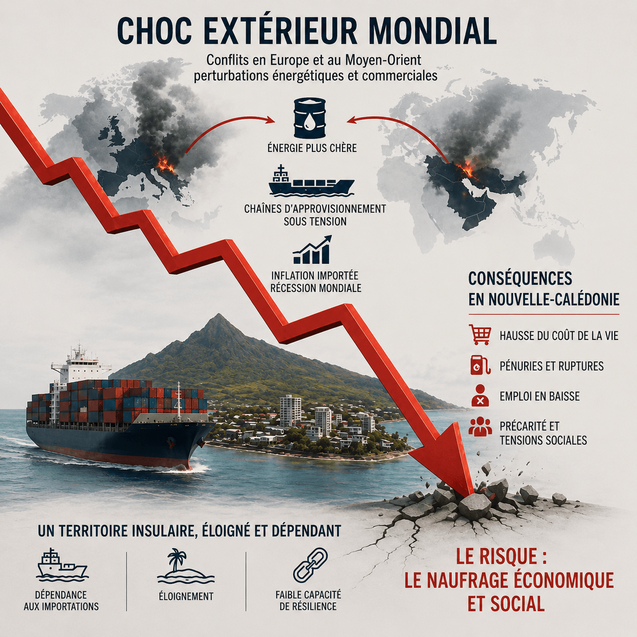 Nouvelle-Calédonie, en sus de la crise interne, le choc extérieur qui vient…